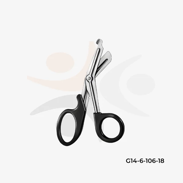 Bandage Scissors with Black Autoclavable Plastic Ring