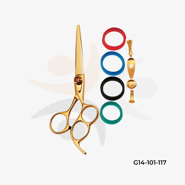 Barber Scissors with Adjustable Screw