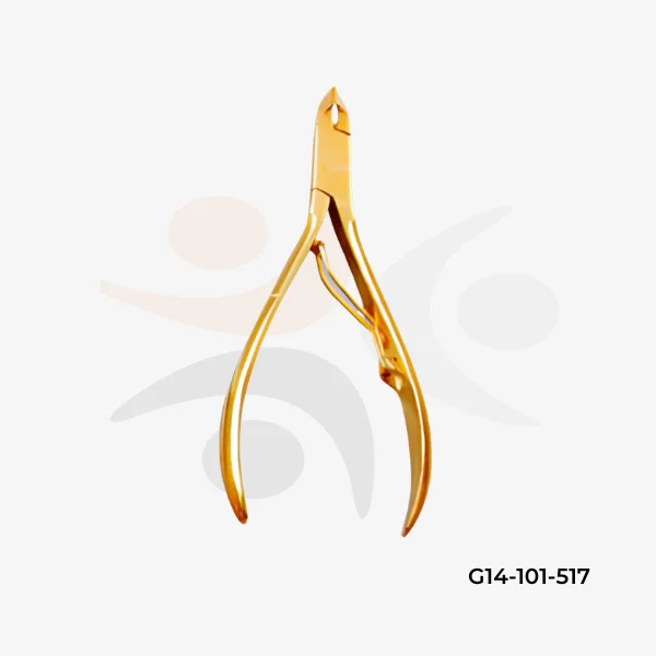 Gold Cuticle Nippers Double Spring