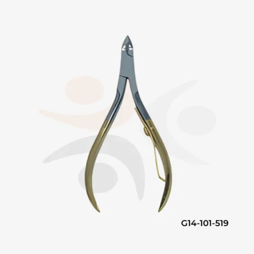 Gold Handle & Spring Professional Cuticle Nippers