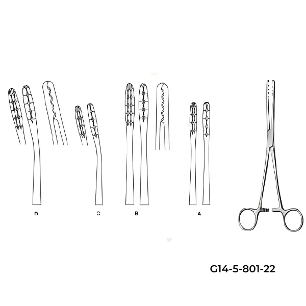 The Ulrich Dressing Forceps by G14 Surgical are precision-crafted surgical instruments designed for handling dressings, gauze, swabs, and delicate materials during medical and surgical procedures.