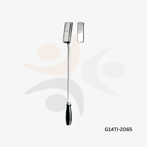 Equine Dental Float Lower Molar Rasp (Straight-to-Angled Head Pattern)