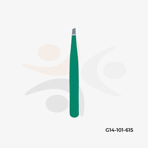 Professional Slant-Tip Powder Coated Tweezers