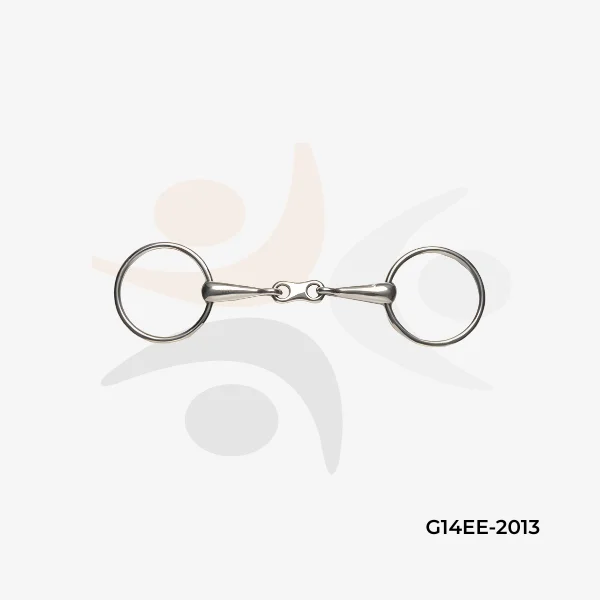 Stainless Steel Double-Jointed Loose Ring Snaffle Bit (French Link)