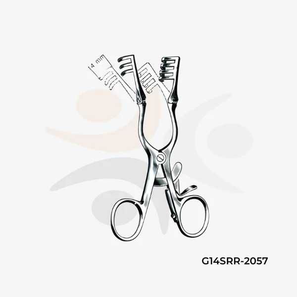 Stainless Steel Weitlaner Retractor (3x4 Blunt Prongs with Hinged Jaws)