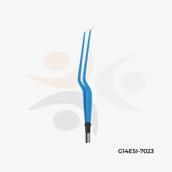 Bayonet European Bipolar Forceps Angled Down
